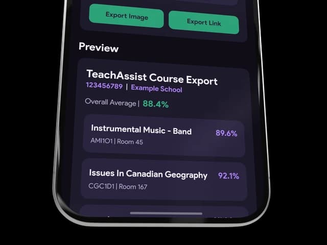 Grade export