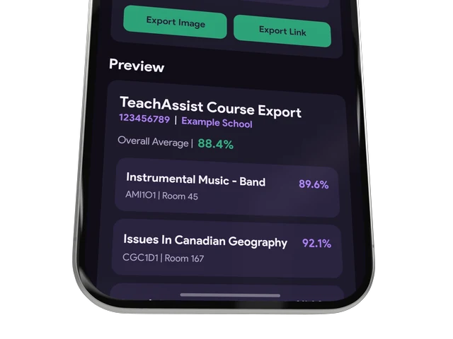 Grade export